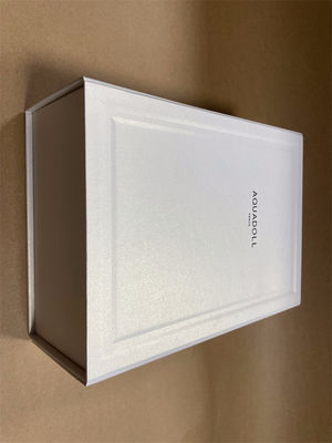 환경 친화적 접이식 종이 상자 재활용 할 수 있는 흰색 고리 상자 선물 상자