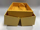 CMYK / 판톤 인쇄 접기용 종이 상자 노란색 직사각형 카드 상자